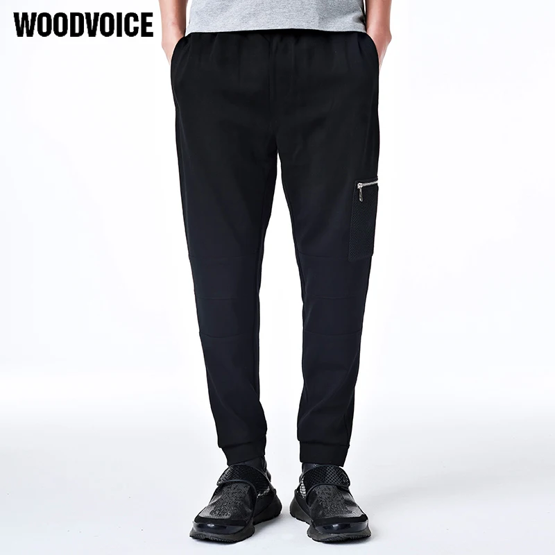 Woodvoice Drawstring Men Pants High Quality Cotton Mens Joggers Casual Sweatpants Men's Trousers