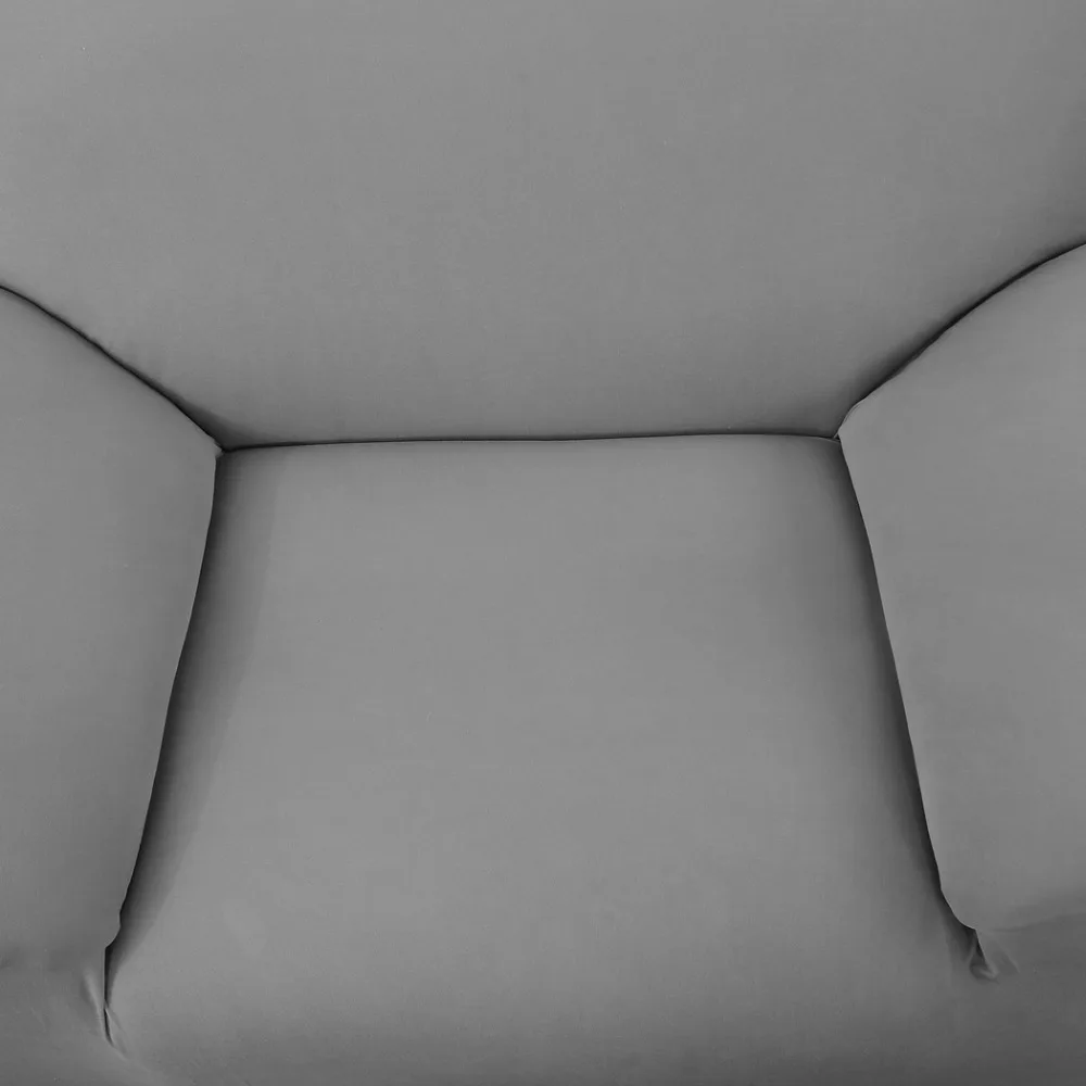 Серое эластичное растягивающееся покрывало для дивана, однотонное нескользящее кресло, диванное покрытие для дивана, одно/два/три/четыре сиденья, 1 шт