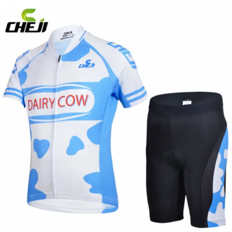 CHEJI Team Blue Ropa Ciclismo Unisex Kids Bicycle Bike Short Sleeve Cycling Clothing Wear Jersey Costume + Shorts M-XXL boys-bike : image CHEJI Team Blue Ropa Ciclismo Unisex Kids Bicycle Bike Short Sleeve Cycling Clothing Wear Jersey Costume + Shorts M-XXL boys-bike