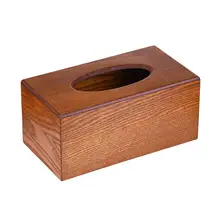 Vintage Bathroom Office Desk Wooden Tissue Box Paper Towel Case Napkin Holder coches car accessories