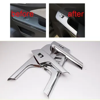 

4pcs ABS Car Inner Door Window Switch Button Panel Handle Cover Trim Frame Decoration For Honda CRV CR-V 2013 -2015