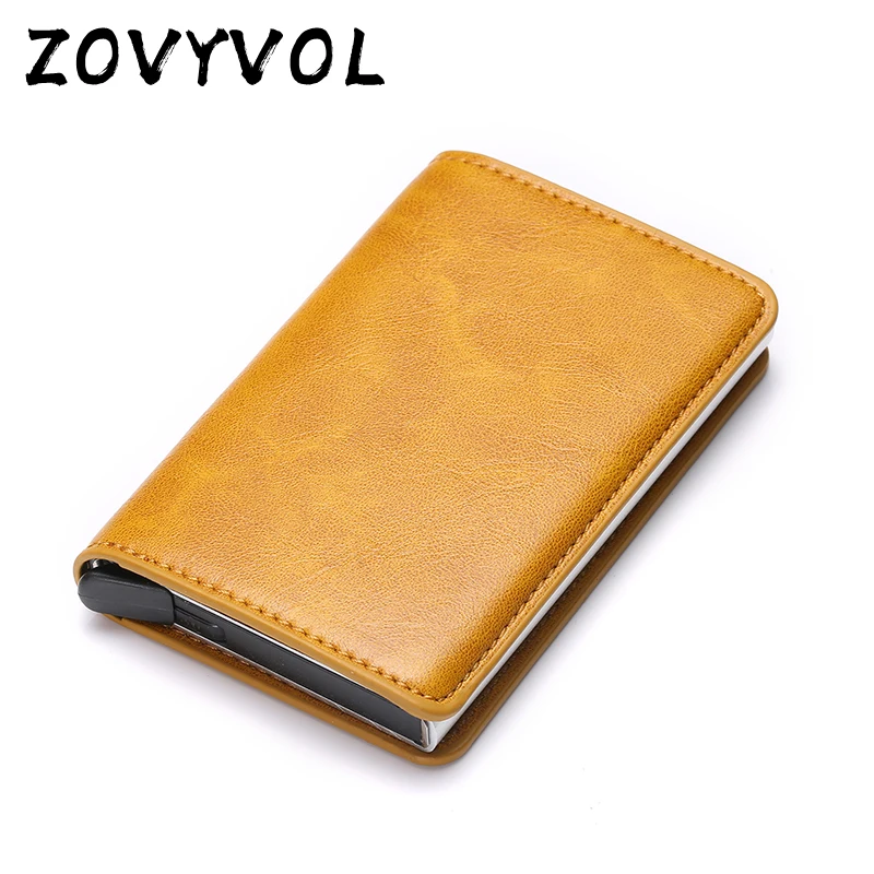 

ZOVYVOL RFID Wallet ID Card Case Aluminium Travel Purse Business Credit Card Holder Wallet Unisex Metal Blocking