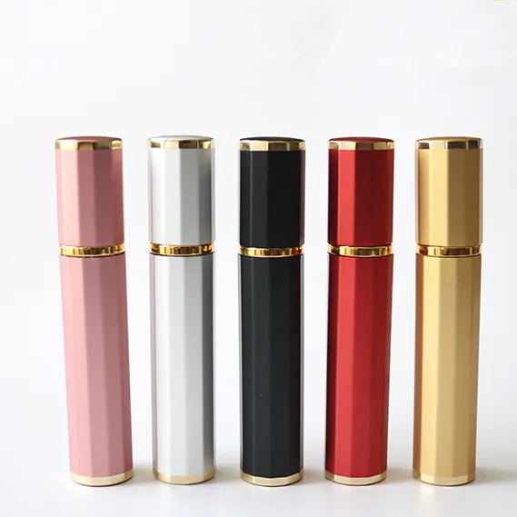 

8ml 5/10/15pcs Travel Mini Refillable Bottles with Spray Empty Case Tiny Small Perfume Bottle Aluminum Nozzle Spray Bottles