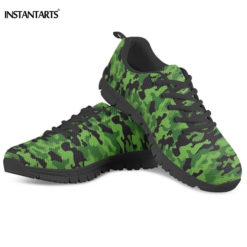 INSTANTARTS Customized Your Own Logo/Photo/Image Pattern Men Flats Shoes Fashion Brand Diy Your Sneakers Black Bottom Footwear