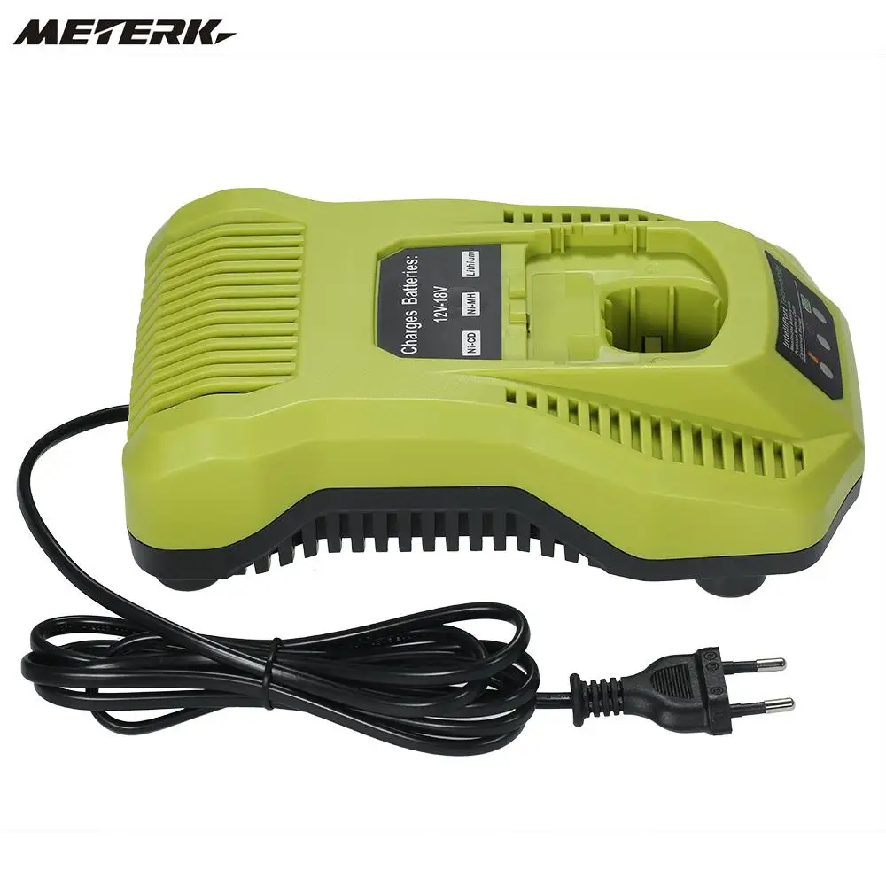 

Meterk for Ryobi P117 Replacement Charger for 12-18V NI-CD NI-MH Li-ion Rechargeable Battery for Power Tools Battery Ryobi
