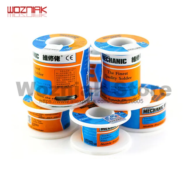 Mechanic Solder Wire 0.2/0.3/0.4/0.5/0.6/0.8/1.0mm/1.2mm Clean Rosin Core Welding Tin Lead Solder Iron Wire Reel Soldering Tools