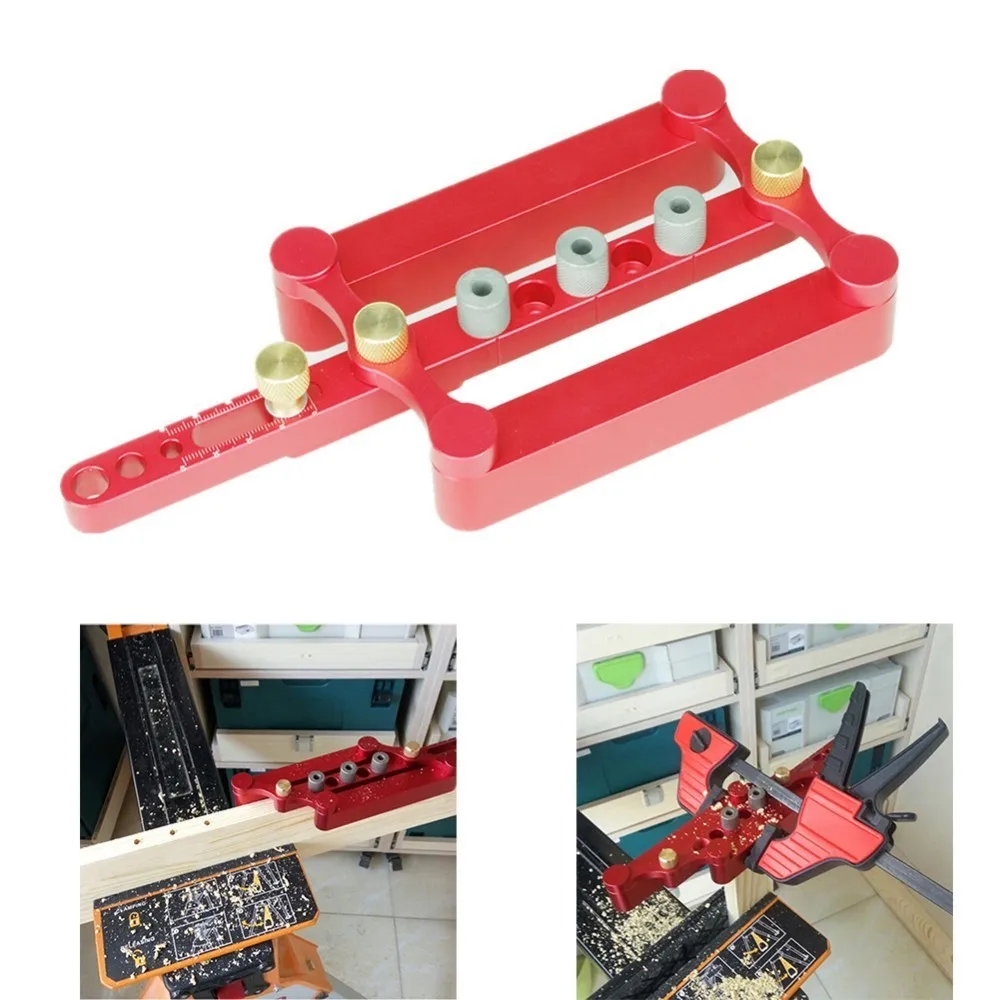 

Improved Version MT Dowel Jig Self-Centering Dowelling Jig For Metric Dowels 6/8/10mm Precise Woodworking Drilling Tools