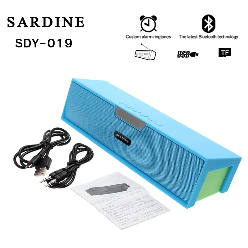 Беспроводная Bluetooth колонка FM радио 10 Вт|speaker sd card|sardine sdy-019bluetooth speaker fm radio |