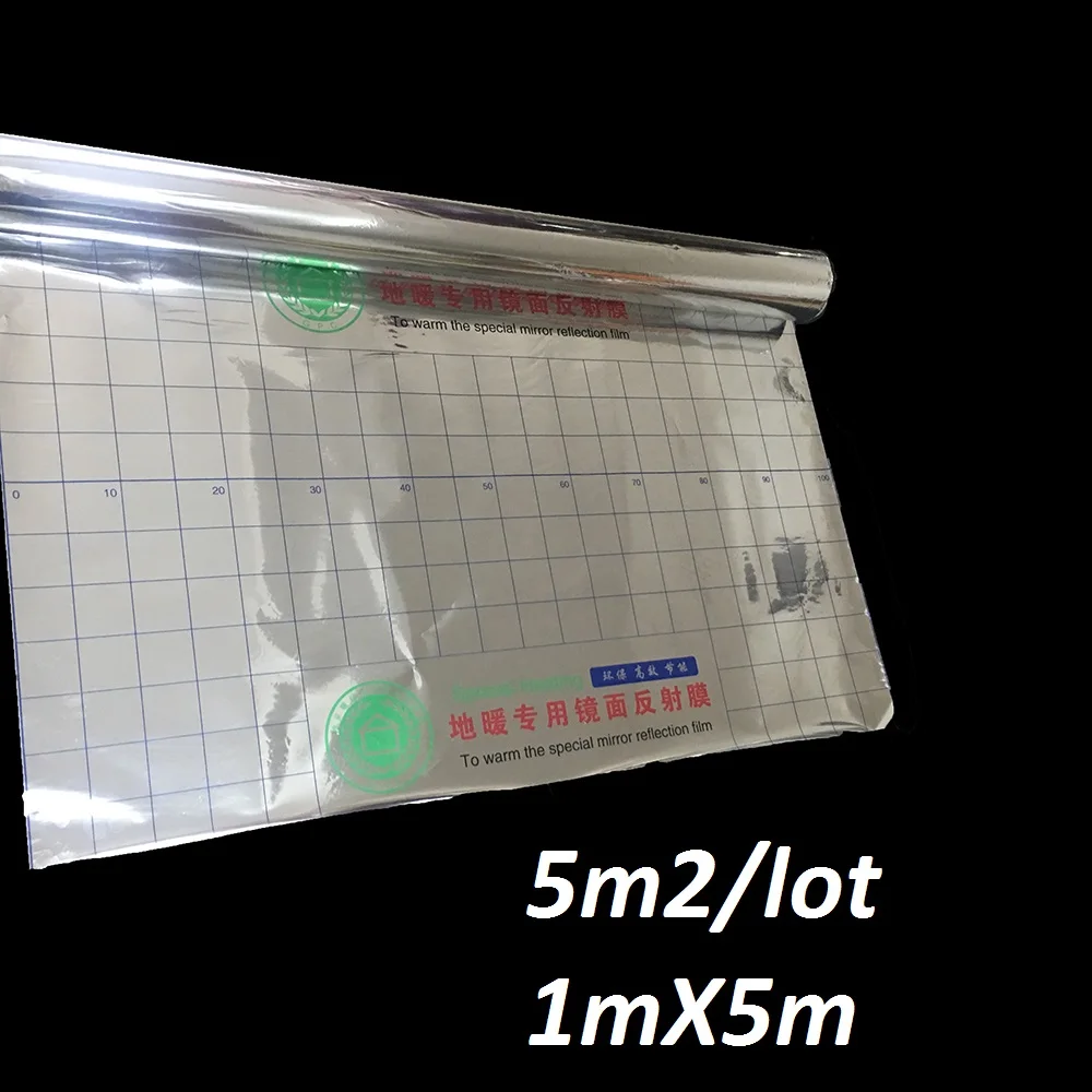 

5m2 Energy Saving Warm the Special Aluminium Foil Mirror Reflective Film for Underfloor Heating Heating System