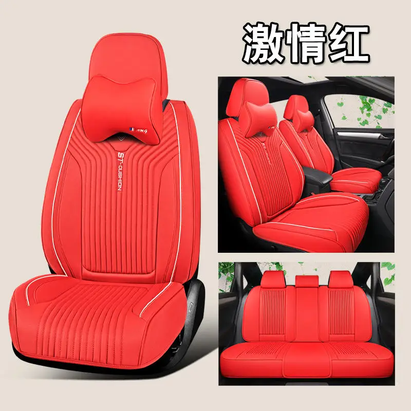 Ультра-Роскошный чехол для автомобильного сиденья из искусственной кожи для большинства четырехдверных сидений и внедорожников - Название цвета: Version A
