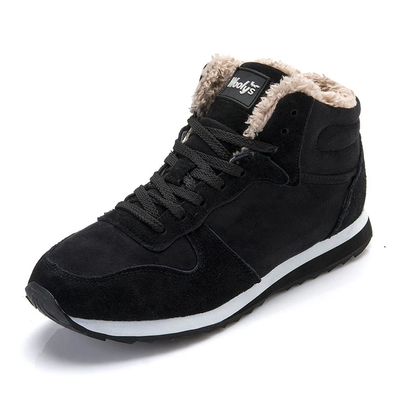 Men Shoes 2018 Winter Shoes Male Sneakers Warm Fur Inside Couple Footwear Black Blue Men Casual Shoes Size 46 Chaussure Homme