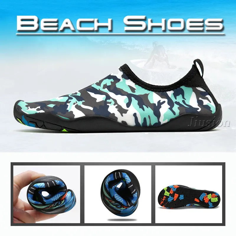 

New Color Water Swimming Beach Shoes For Men Women Summer Sport Sneaker Anti-slippery Rubber Soft Aqua Unisex Seaside Slippers