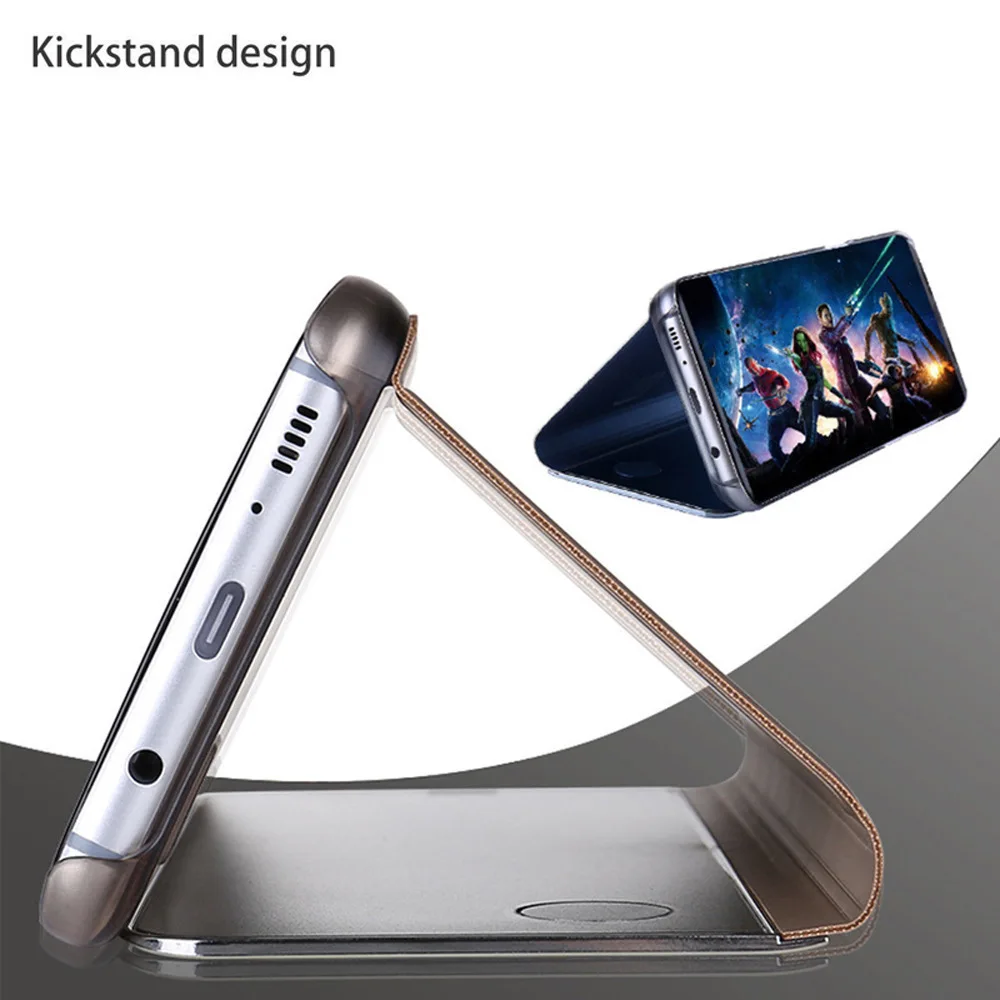 Умный зеркальный Чехол книжка с подставкой для Samsung Galaxy S10 Lite Plus S8 S9 S7 S6 M30 20 10 Note 9 8