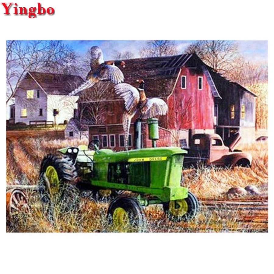

Full Square/Round Drill 5D DIY Diamond Painting Farm tractor 3D Embroidery Animal pheasant Cross Stitch mosaic Home Decor