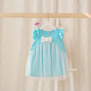А. д. 4M-2Y лето детское платье кружева сетки новорожденных девочек платья малыша младенческой малыш платье детская одежда платья платье детское платье платье детское всё для детей одежда и аксессуары - Цвет: Небесно-голубой