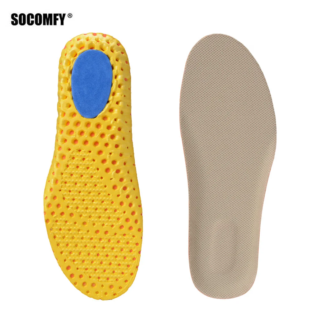

SOCOMFY Breathable EVA Sports Insoles Men And Women Light Soft Sport Running Shoe Pad Relief Pain Shock Absorption Insole