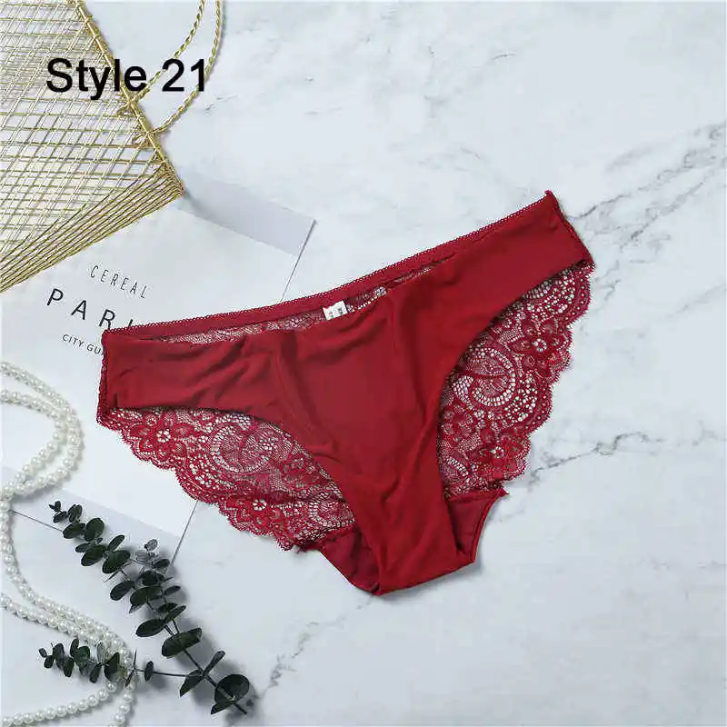 high waist panties Women Sexy Lace Pantie Cotton Seamless Breathable Leopard Sexy Lingerie Ice Silk Fashion Underwear cute panties