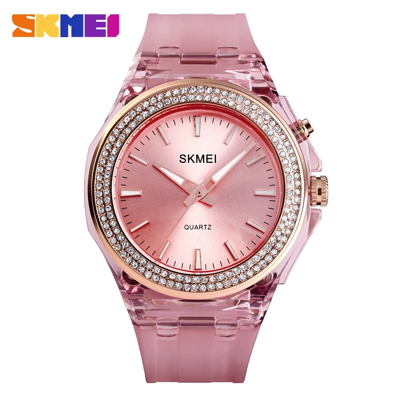 

2019 SKMEI Top Brand Relogio Feminino LED Back Light Women Ladies Quartz Watch 5Bar Waterproof Female Wristwatch Sport Watches