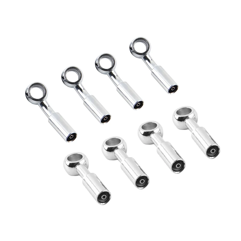 

Motorcycle motor bike hydraulic brake oil hose line banjo fitting crimping style straight 28 degree bend Steel 10mm I.D hole