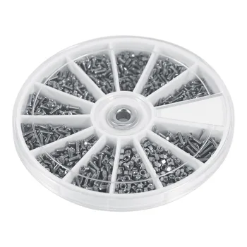 

1 Bag(Box) (600pcs) 12 Kinds of Small Screws Nuts Assortment Kit M1 M1.2 M1.4 M1.6 for Watches Glassess Hot Sale Cheap Price