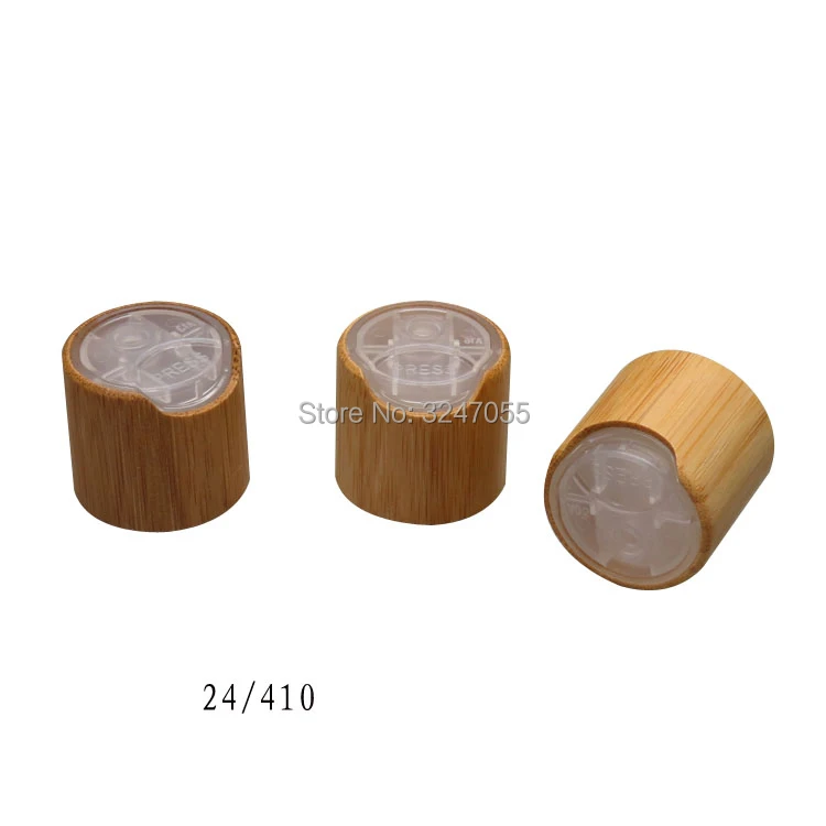 10pcs50pcs100pcs 24/410 натуральный бамбук Крышка для косметической бутылки с тонером