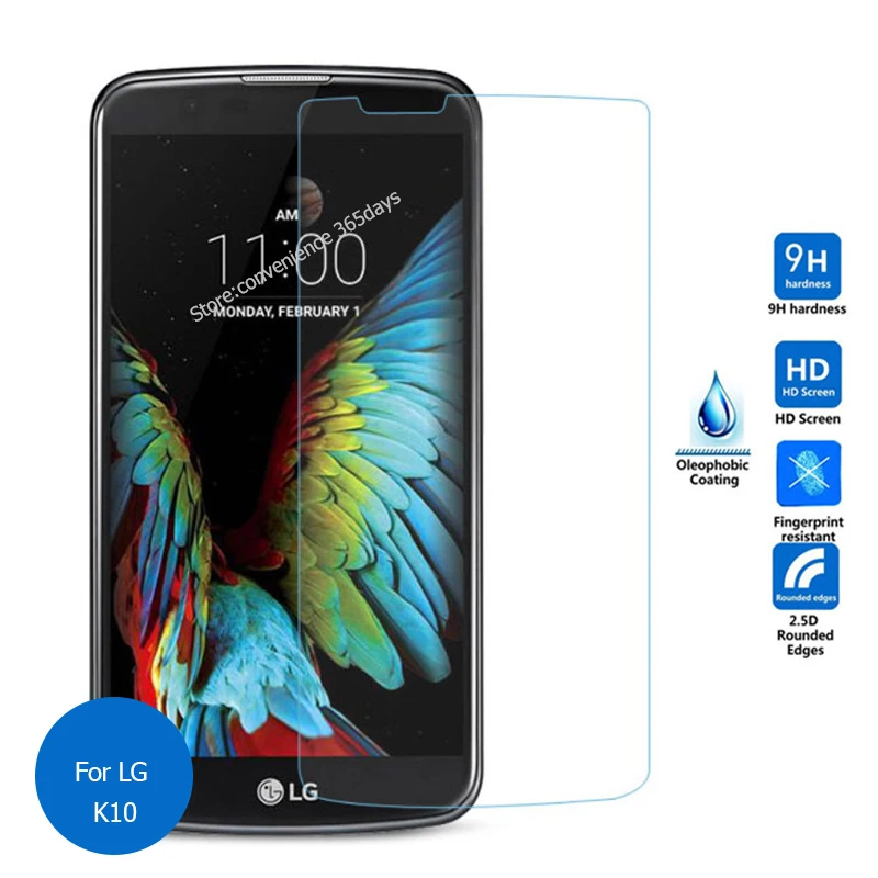 2 шт. для Lg K10 закаленное стекло Защита экрана 9h защитная пленка на K 10 K410 K420N K430ds 430ds