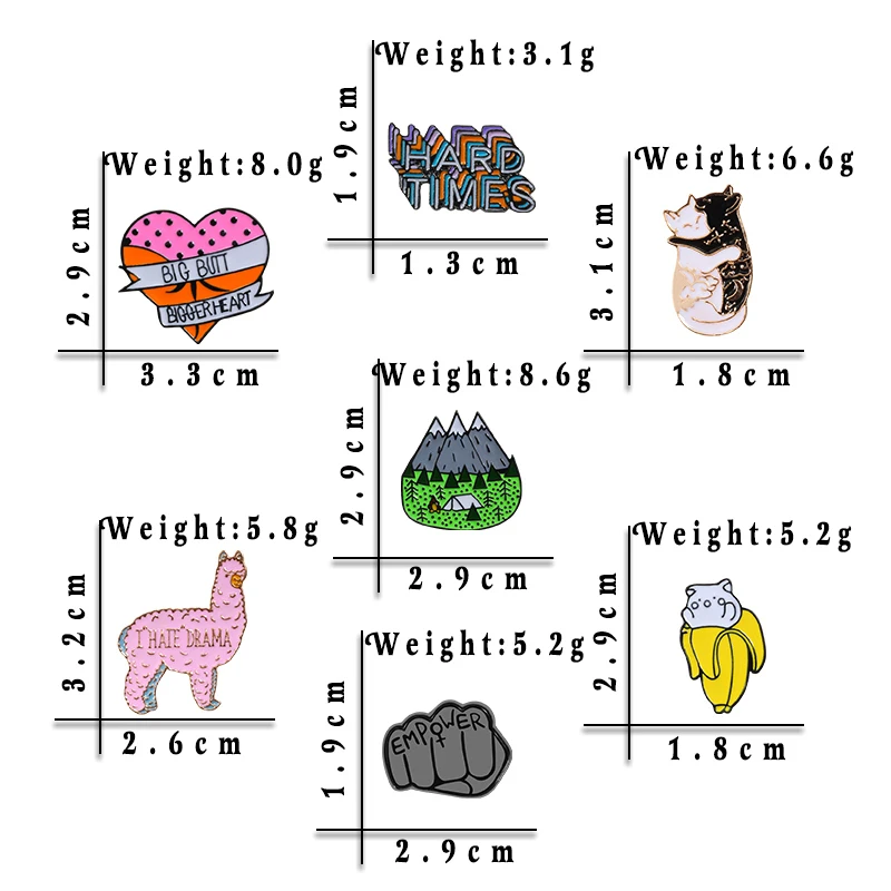 Shshd, милая эмалированная брошь в виде мультяшных животных, банан, кошка, горная брошь, горный кулак, куртки, Нагрудный значок, значок для женщин, ювелирное изделие