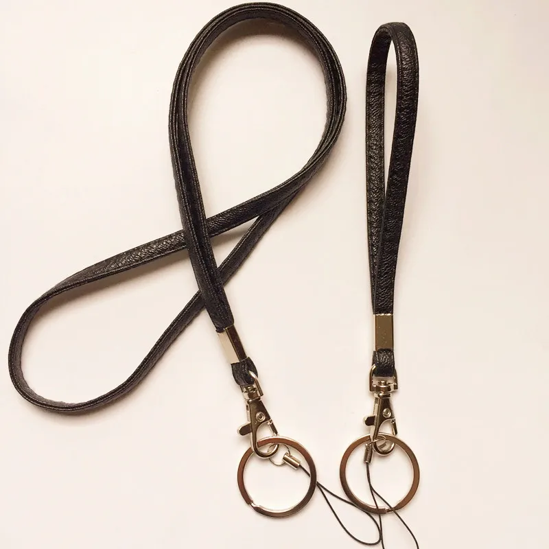 PU Leather Neck and Hand Wrist Strap Lanyard For Camera Cell phone ipod