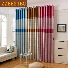 Modern minimalist high quality striped blackout curtains for living room Window Curtain Bedroom Window Curtain Kitchen hotel 