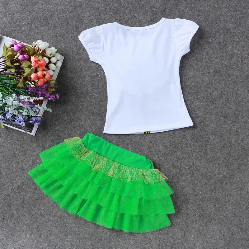 Повседневный комплект одежды из 2 предметов футболка и короткая юбка с красными цветами верхняя одежда для девочек новинка весны-лета