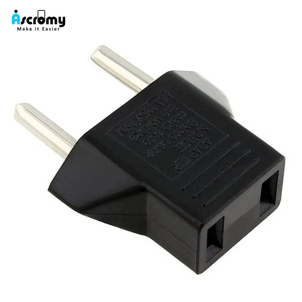 

Universal US USA to EU Europe Travel AC Power Socket Plug Adapter Adaptor Converter American USA to European Outlet Plug Adapter