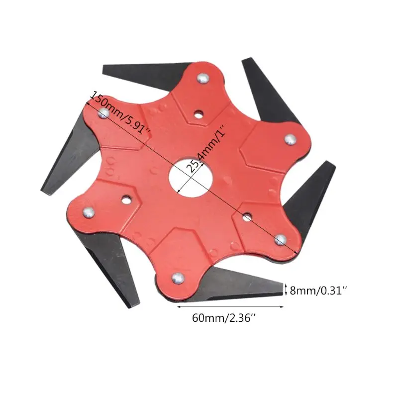 Обновление 6 T лезвие марганца стальная бритва косилка газонокосилка триммер головка резак лезвие для сада Газонокосилка аксессуары