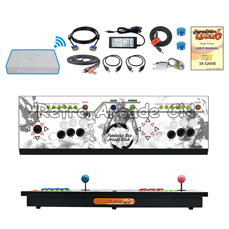 3A Game Original Pandora's Box 6 1300 in 1 wireless arcade joystick 2 players iron console HDMI VGA usb for pc tv ps3 Tekken 3A Game Original Pandora's Box 6 1300 in 1 wireless arcade joystick 2 players iron console HDMI VGA usb for pc tv ps3 Tekken