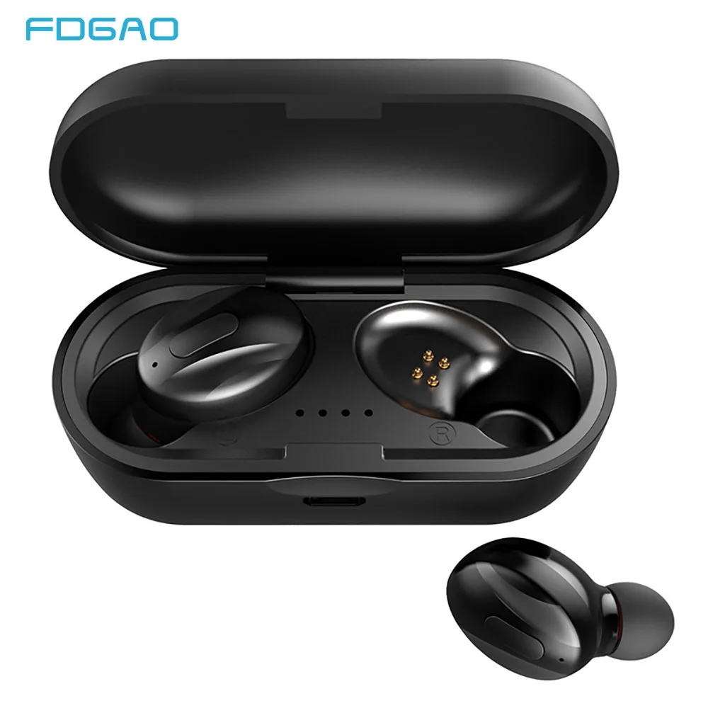 

TWS Bluetooth Headphone 5.0 Wireless Earbuds HIFI 6D Stereo Handsfree Waterproof Sports Earphone Gaming Headset Mic for Phone