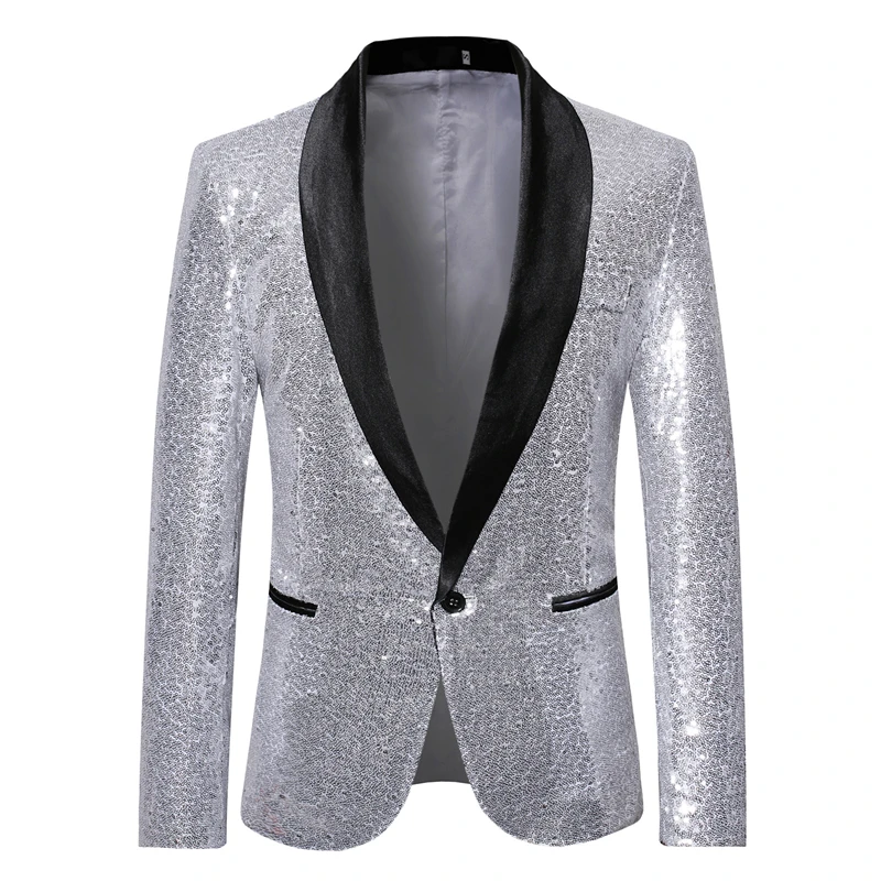 silver glitter jacket