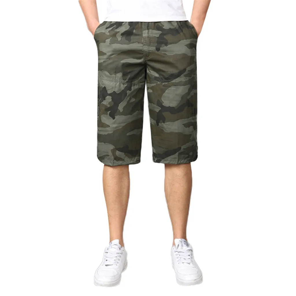 Мужские карго летние многоцветные со встроенным карманом и молнией pantalones hombre
