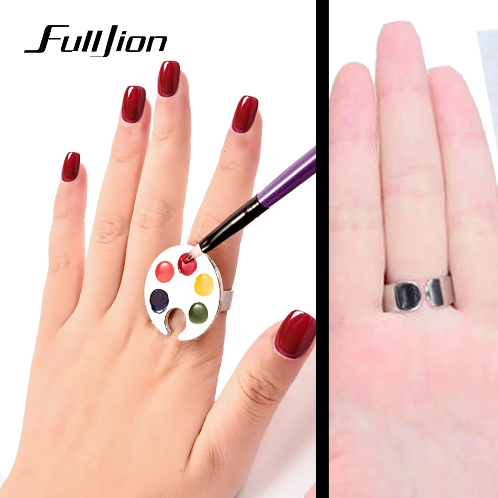 Fulljion 1 шт. Металлизированное украшение для ногтей кольцо с палитрой Гель лак