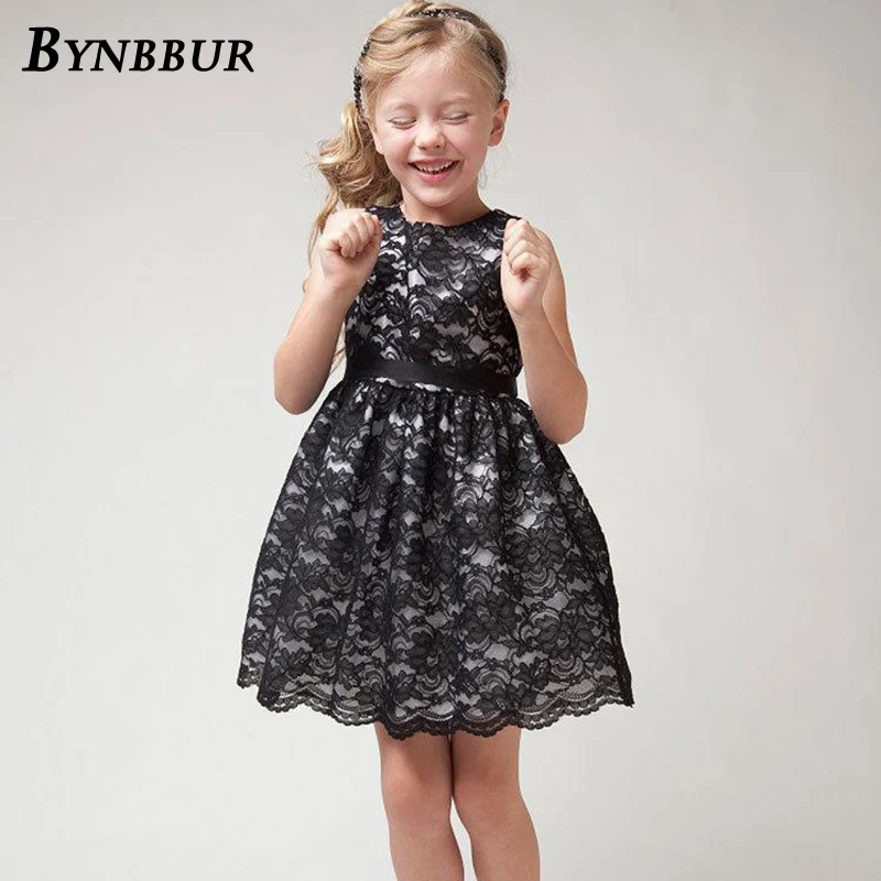 Bynbbur Lace Princess Dress Girls Bow Ribbon Sashes Party Dress Sleeveless Cute Baby Kid Elegant Girl Mini Dress 2019 Summer New Bynbbur Lace Princess Dress Girls Bow Ribbon Sashes Party Dress Sleeveless Cute Baby Kid Elegant Girl Mini Dress 2019 Summer New