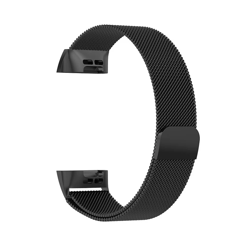 Essidi для Fitbit Charge 3 умный Браслет ремешок Миланская нержавеющая сталь фитнес-трекер сменный ремешок для Fitbit Charge 3 - Color: Black