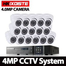 4mp комплект видеонаблюдения 4mp купол безопасности Камера Системы 16 ch DVR 1080 P 2 К видео Выход комплект видеонаблюдения легко удаленного просмотра на телефон