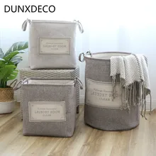 DUNXDECO корзина для белья для дома и офиса, игрушка, ткань Organizador, винтажный контейнер, украшение для чистой комнаты