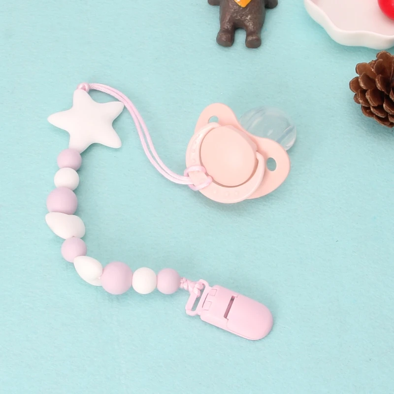 

Baby Pacifier Chain Silicone Beads for Baby Chew Clip Holder Soother Chain