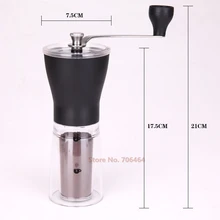 Портативный моющийся ABS керамический сердечник ручной кофемолка черный/коричневый/красный случайный инструменты для кухни высокого качества Стильная кофемолка