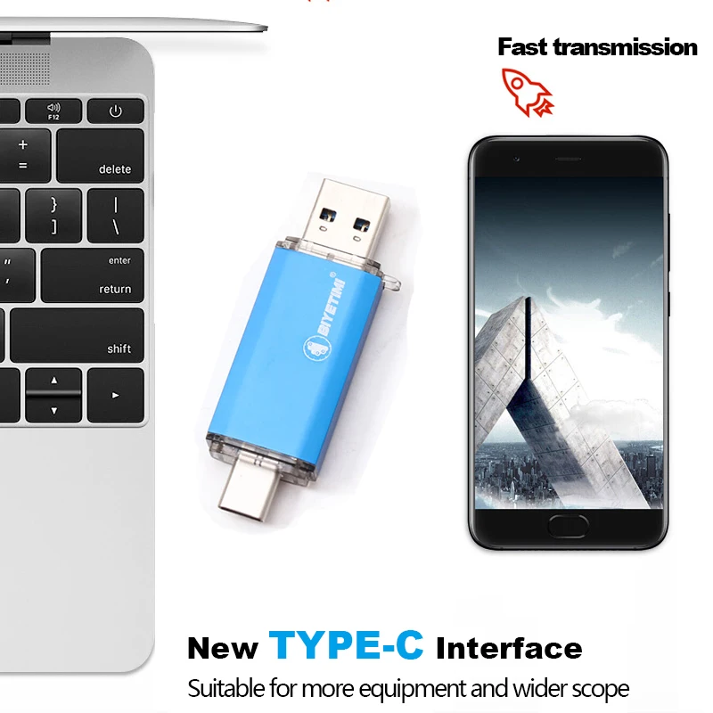 Usb флеш-накопитель Biyetimi 3,0 type-c для телефона и компьютера 16 ГБ 32 ГБ 64 ГБ реальная емкость u-образная Флешка для телефона Android