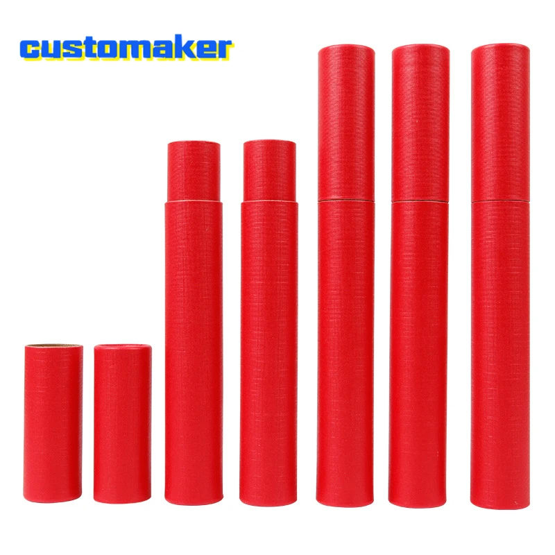

50pcs Cardboard Mailing Tubes with Caps Document Poster Drafting Tube Customized Kraft Paper Container Holder for Gift filler