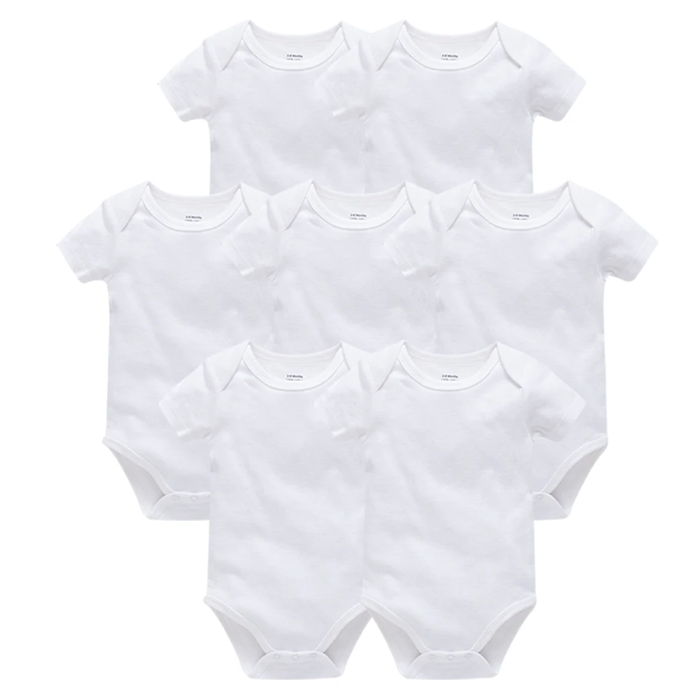 2022BlankBabyClothesSolidDesignShortSleeveCottonSummerBaby