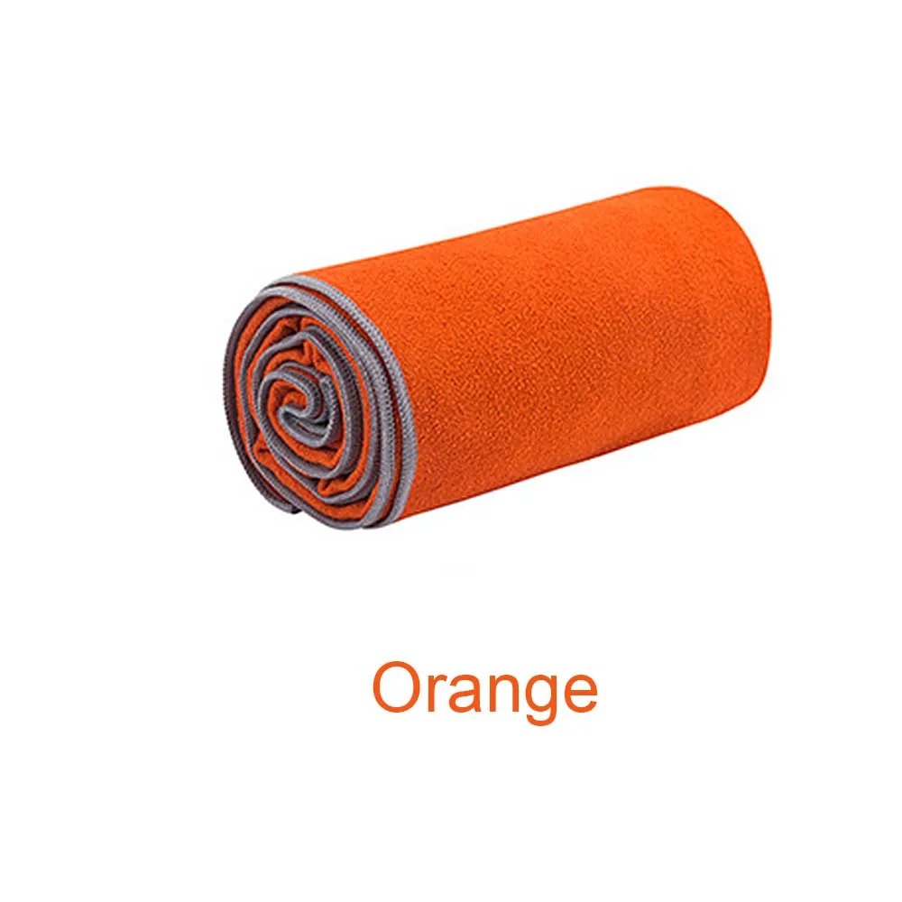 Сплошной цвет одеяла для йоги нескользящий мягкий коврик для занятия йогой, фитнесом полотенце для рук 183*61 см микрофибра впитывающий пот аксессуары для пилатеса - Цвет: Оранжевый