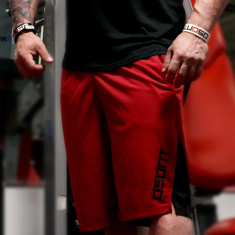 Новые модные мужские спортивные пляжные шорты, брюки, спортивные брюки, шорты для фитнеса, повседневные спортивные шорты - Цвет: red