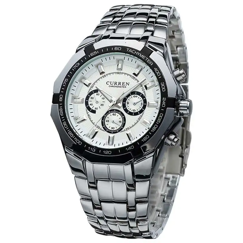 HOT Sell Watches Menquartz Watches Men Curren Brand Military Wrist Watches Full Steel Fashion Watch Waterproof Relogio Masculino