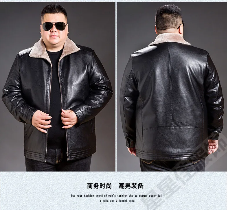 8XL 6XL 5XL 4X мужские Куртки из натуральной кожи модные черные пальто овчины с